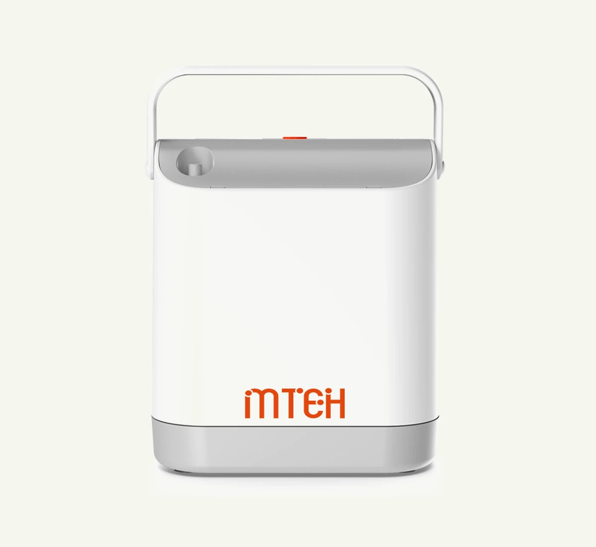 MTEH FYY-01 oxygen enricher with folding carry handle, white body and gray top.